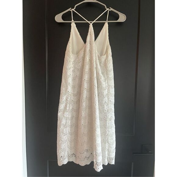Lilly Pulitzer White Natalie Resort Scalloped Lace Strappy Tank Dress Lined Size - Picture 6 of 6